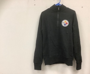 Fleece Mens 1/4 Zip Steelers Pull Over, Medium, E-Comm Return