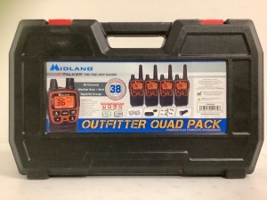 Midland Two Way Radios Quad Pack, Appears New, Sold as is