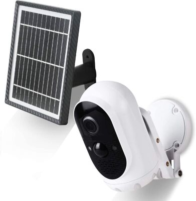 Lot of (2) Wireless Solar Security Cameras with Rechargeable Battery 