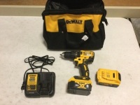 DeWalt 20V Drill with (2) 20V XR 5ah Batteries and Charger. Like New