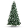 Pre-Decorated Christmas Tree w/ Pine Cones, Flocked Branch Tips - 6ft