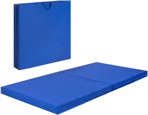 8ft Bi-Folding Vinyl Gymnastic Fitness Exercise Mat Landing Pad w/Foam Core, Side Handles