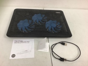 Laptop Cooling Pad, Powers Up, E-Commerce Return, Sold as is