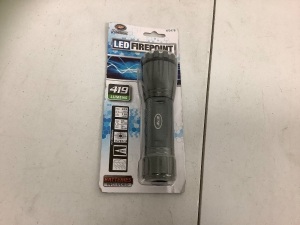 LED Firepoint Flashlight, Powers Up, E-Commerce Return, Sold as is