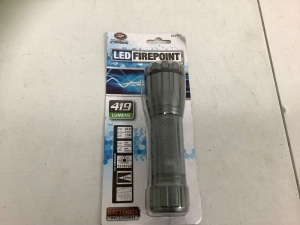 LED Firepoint Flashlight, Powers up, E-Commerce Return, Sold as is