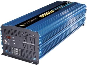 PowerBright PW6000-12 12V DC to AC 6000W Modified Sine Wave Power Inverter, 6000W Continuous Power, 12000W Peak Load Power Rate, Anodized Aluminum Case, Built-in Cooling Fan
