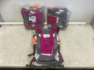 Lot of (3) Pink Cycling Backpacks 