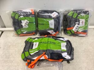 Lot of (4) Green Cycling Backpacks 