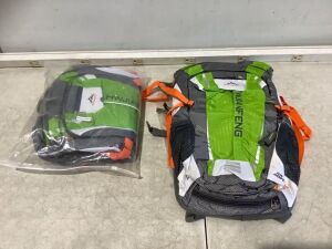 Lot of (2) Green Cycling Backpacks