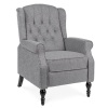 Tufted Upholstered Wingback Recliner w/ Nailhead Trim