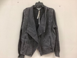 Natural Reflections Womens Denim Jacket w/ Sweater Sleeves, XL, E-Comm Return
