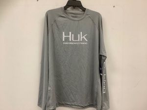 HUK Mens Long Sleeve Fishing Shirt, XL, E-Comm Return