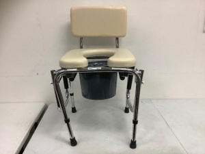 Medical Bedside Toilet, Front Legs are Bent, E-Commerce Return, Sold as is