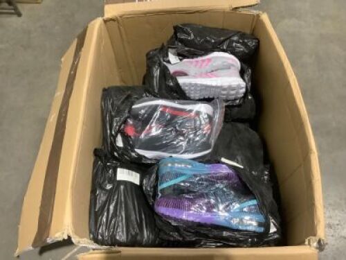 Lot of&nbsp;Shoes (10) Purple&nbsp;Size 42, (1) Black/Red Size 40, & (14) Grey/Pink Size 41&nbsp;