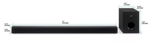 iLive 37" Bluetooth Sound Bar w/ Wireless Subwoofer, E-Comm Return, Missing Remote