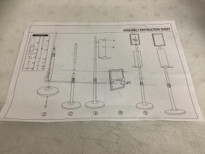 Hand Sanitizer Dispenser Station, Appears New, Sold as is