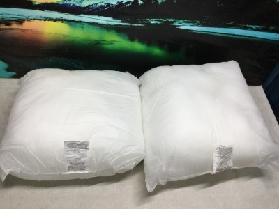 Lot of (2) Foamily Pillows, 18" x 18" 