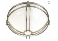 15" Flushmount Ceiling Fixture with Frosted Shade. NEW