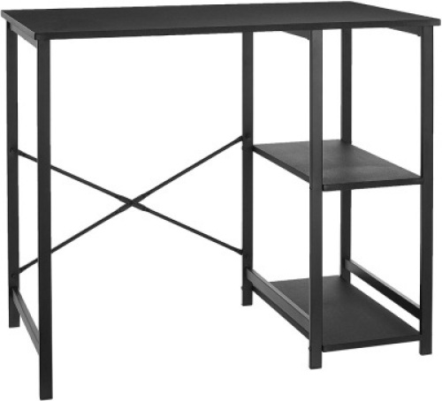Amazon Basics Classic, Home Office Computer Desk With Shelves, Black. Appears New
