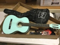Beginner Acoustic Guitar Set with Case, Strap, Digital Tuner, Strings - 38in. E-Commerce Return