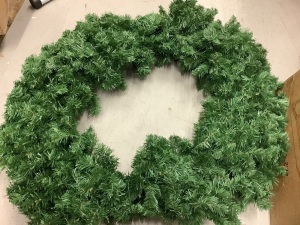 Large Holiday Wreath Approx. 40 inches wide, lights don't work