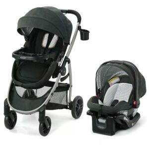 Graco Modes Pramette 3-in-1 Travel System with SnugRide Infant Car Seat, Britton