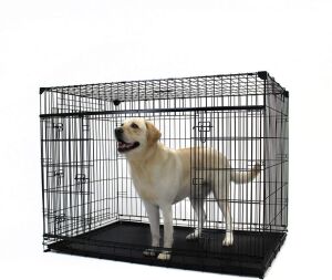 Lucky Dog 54” Double-Door Giant Dog Crate with Sliding Doors