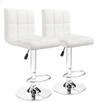 Set of (2) Retro Padded Bar Stools, Style May Vary From Stock Photo, New, Sold as is