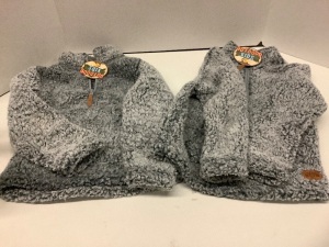 Lot (2) Marled Gray Girls, Size Small