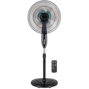 Adjustable 16in Oscillating Pedestal Fan w/ 7.5 Hour Timer, Double Blades, Remote Control