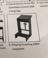 Praying Kneeling Table, Appears New, Sold as is