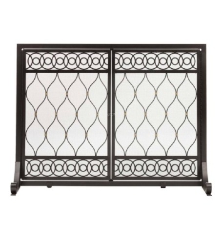 Ploe and Hearth East Bay Fireplace Screen with Doors. Appears New. E-Commerce Return