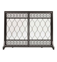 Ploe and Hearth East Bay Fireplace Screen with Doors. Appears New. E-Commerce Return