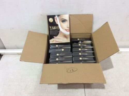 Lot of (12) V-Line Lifting Masks, Double Chin Reducer, 10 Pcs