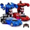 Set of 2 1/18 Scale RC Remote Control Transforming Robot Car Toys. Appear New
