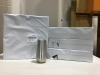 Lot of (4) Stemless Stainless Steel Wine Tumblers with Lids, 8 Pack&nbsp;