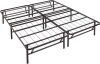 Amazon Basics Foldable 14" Black Metal Platform Bed Frame with Tool-Free Assembly, Full