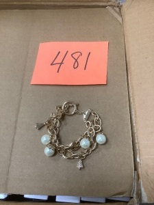 Case of (167) Avon Double Chain Pave Charm Bracelet - Christmas Tree