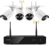 xmartO 8 Channel Expandable&nbsp;Wireless Security Camera System 4X 960p HD Outdoor Wireless IP Cameras, 80ft IR, Dream Liner, Built-in Router, No HDD