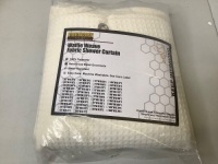 Barossa Waffle Weave Fabric Shower Curtain