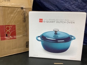 6qt Non-Stick Enamel Cast-Iron Dutch Oven Kitchen Cookware w/ Side Handles