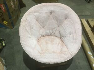 Urban Shop Faux Fur Saucer Chair with Metal Frame