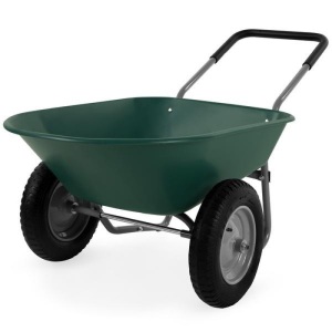 Dual-Wheel Wheelbarrow Garden Cart, Appears New 