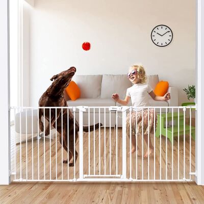 Tokkidas 80"-23.6" Auto Close Extra Wide Baby Gates with One Hand Operation