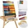 Portable Wooden French Easel w/ 33pc Beginners Kit