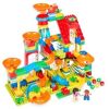Kids 247-Piece Building Block Marble Run STEM Toy Track Set w/ Ramps, Slides
