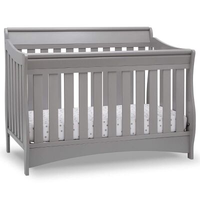 Delta Children Bentley S Series Deluxe 6-in-1 Convertible Crib, Grey