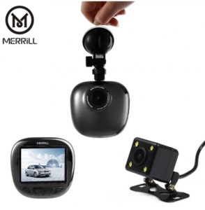 MERRiLL F2701 Dual Camera Dash Cam 1080P FHD 170 Degree Wide Angle