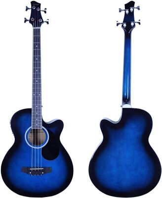 Vizcaya Full Size 4 Strings Cutaway Acoustic-Electric Bass Guitar With 4-Band Equalizer