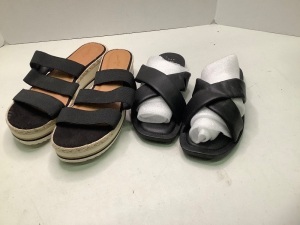 Lot of 2 Womens Sandals, Size 6, 9 1/2  e commerce return